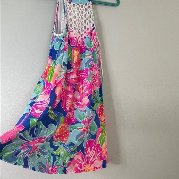 Lilly Pulitzer Floral Sleeveless Dress with crochet Detail - Picture 8 of 12
